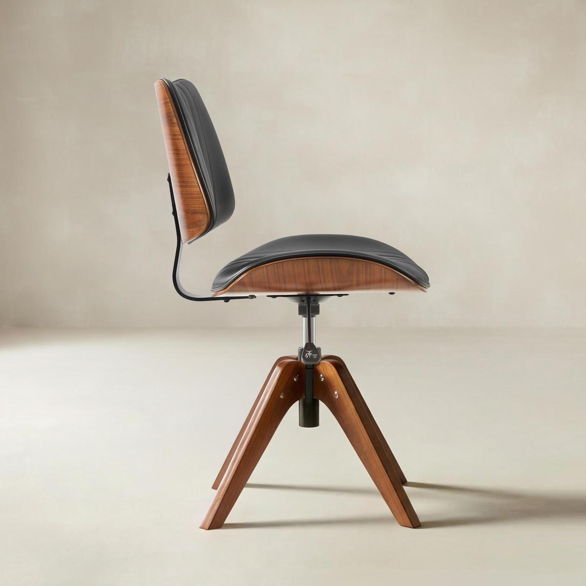 Griselda Adjustable Office Chair with Curved Wood Backrest Griselda Adjustable Office Chair with Curved Wood Backrest