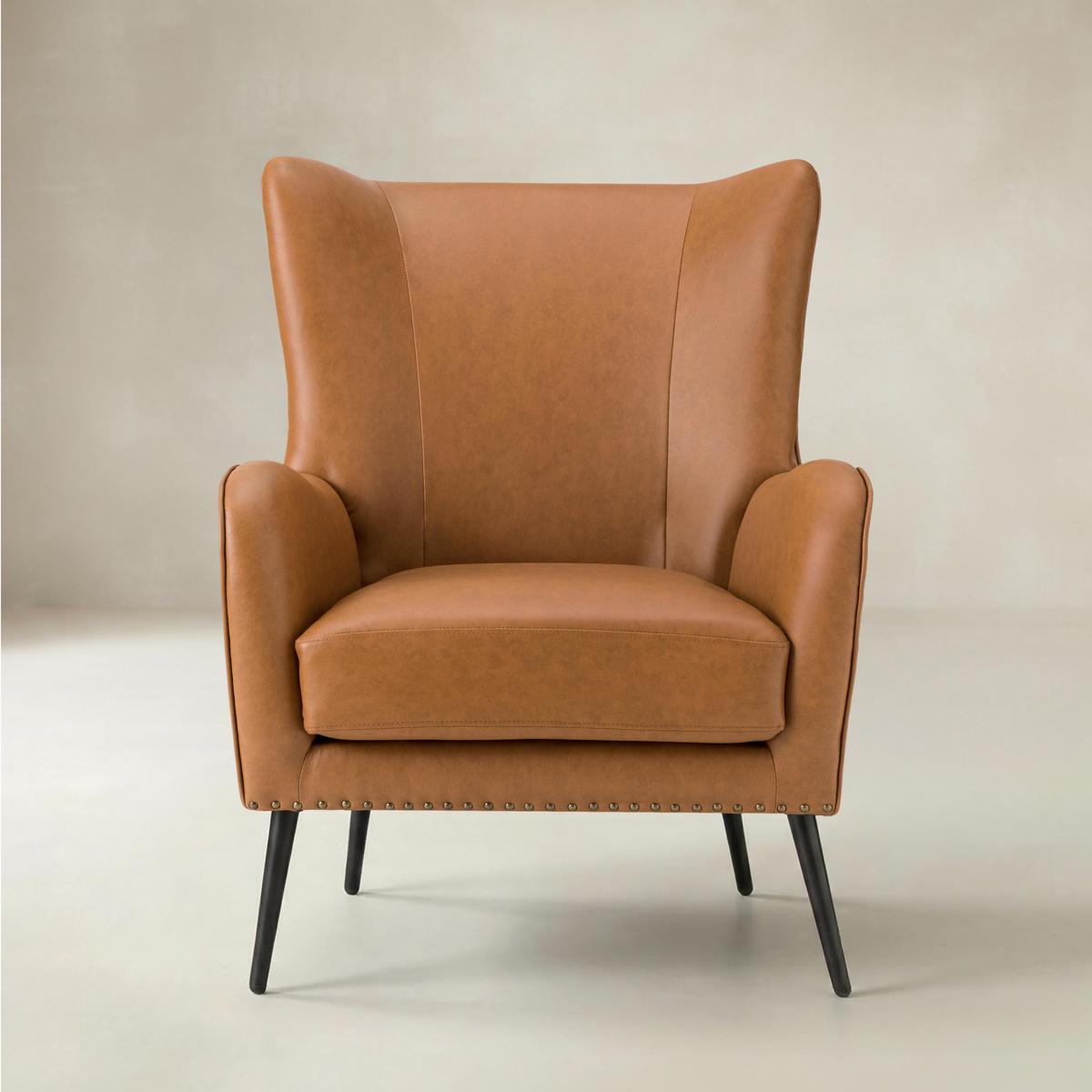 Shepherd Wingback Vegan Leather Armchair - HULALA HOME