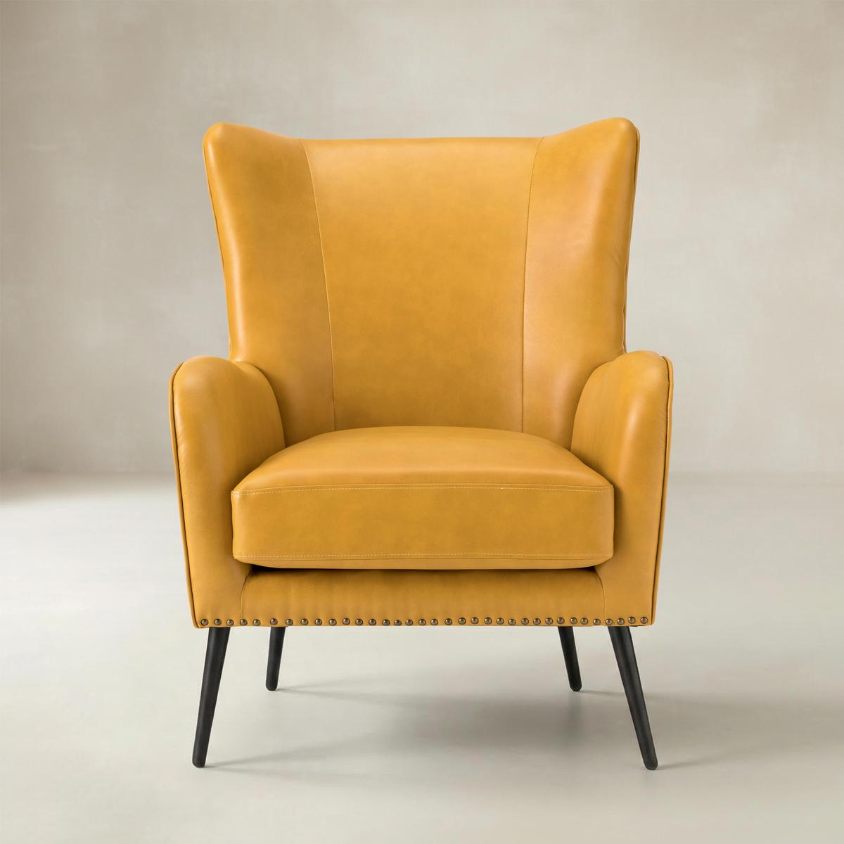 Shepherd Wingback Vegan Leather Armchair - HULALA HOME