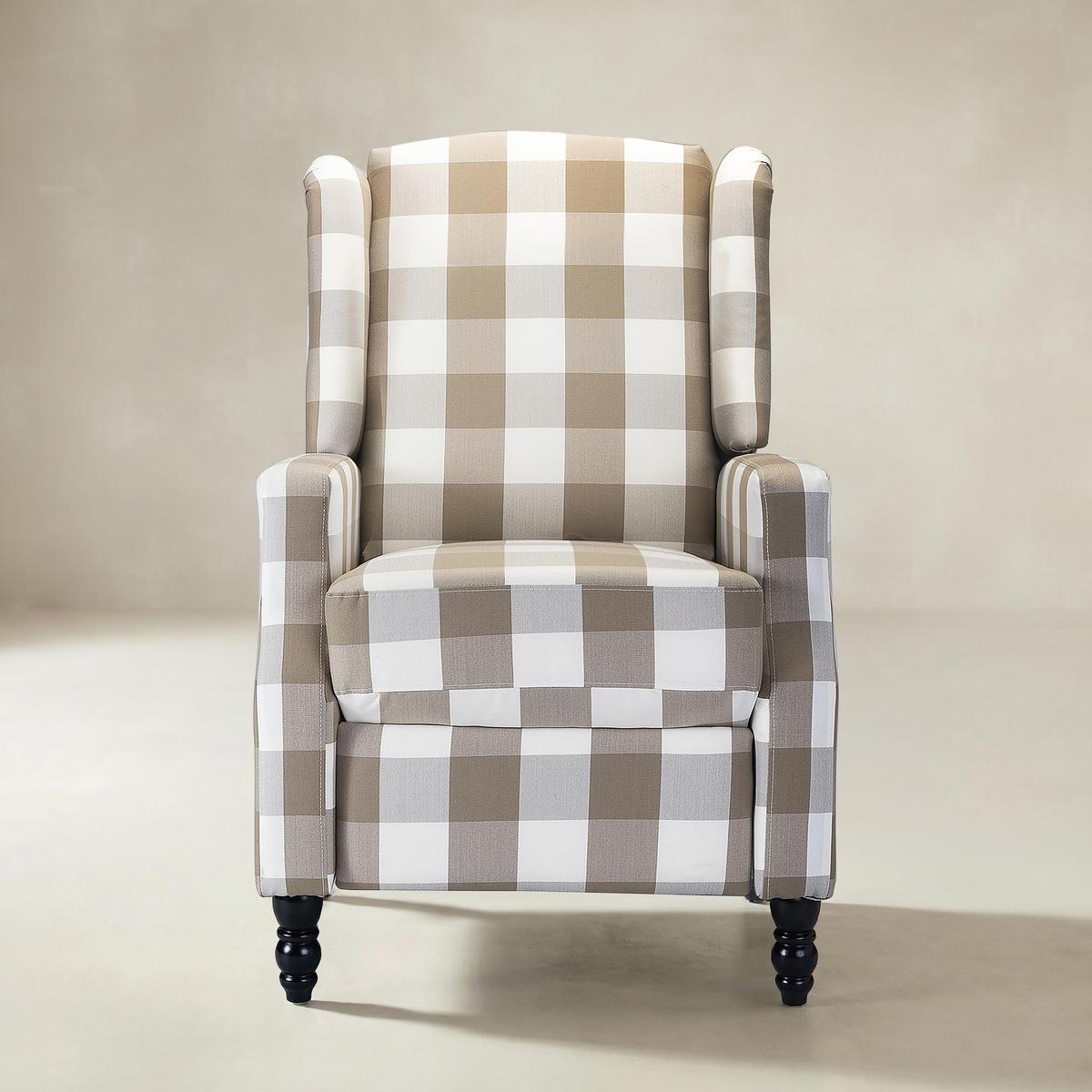 Lilith Upholstered Recliner Chair with Adjustable Backrest & Footrest