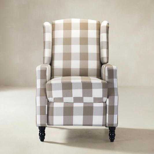 Lilith Upholstered Recliner Chair with Adjustable Backrest &amp; Footrest