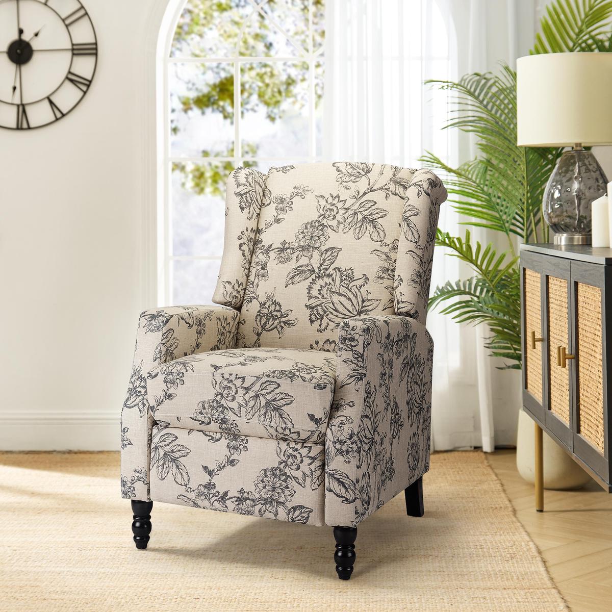 Lilith Upholstered Recliner - HULALA HOME