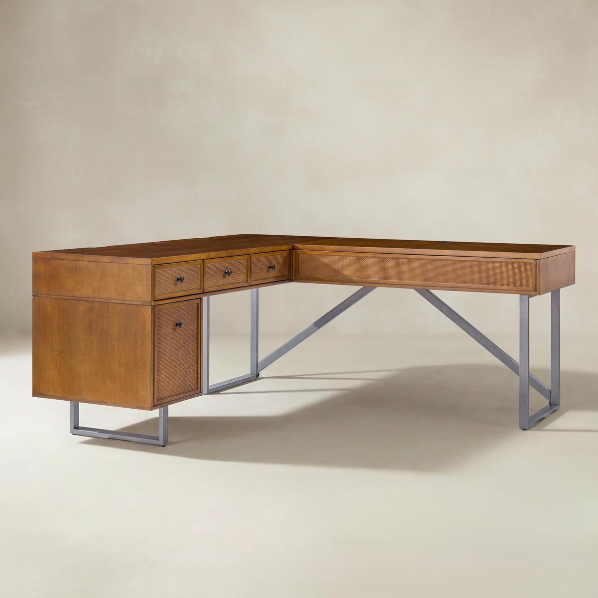 Bertrame L Shape Lift Top Office Desk