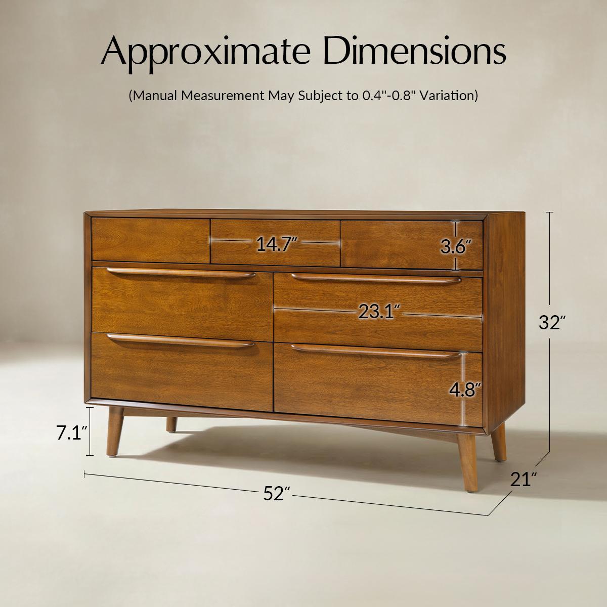 Ileanna Mid-century Modern 7-Drawer Dresser - HULALA HOME