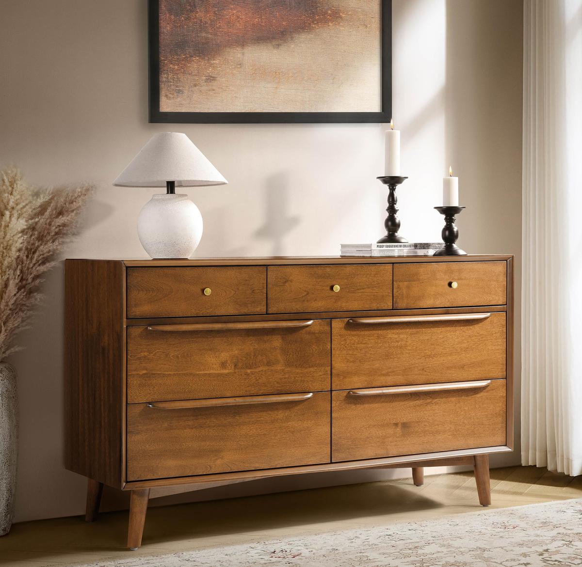 Ileanna Mid-century Modern 7-Drawer Dresser - HULALA HOME