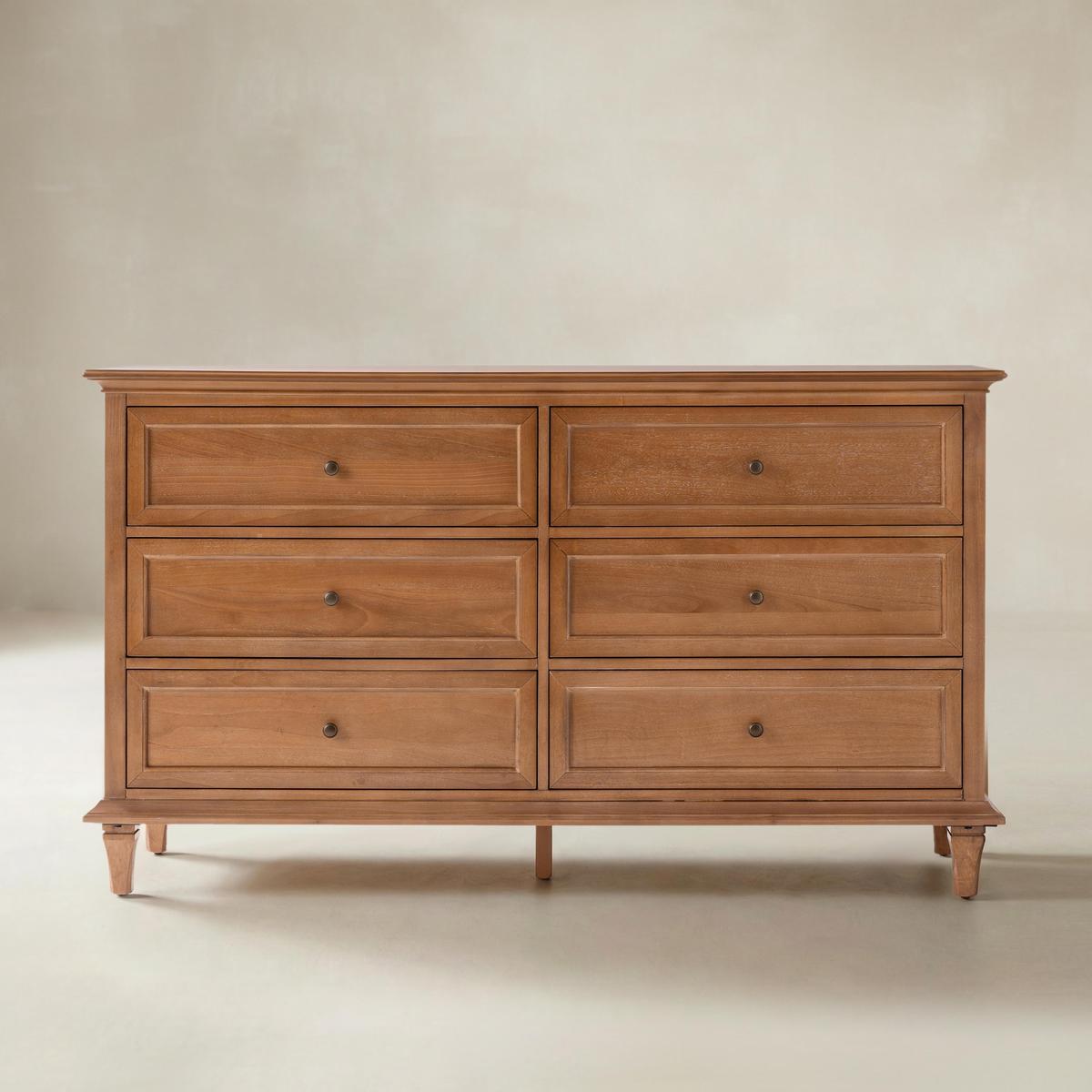 Mornay Transitional Solid Wood 6-Drawer Dresser or 3-Drawer Nightstand(Each Sold Separately)