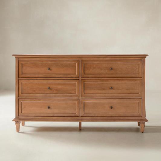 Mornay Transitional Solid Wood 6-Drawer Dresser or 3-Drawer Nightstand(Each Sold Separately)