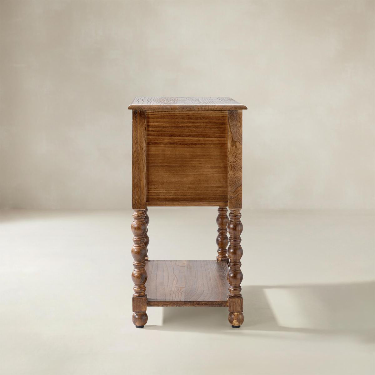 Multi-Functional Wooden End Table with USB - HULALA HOME