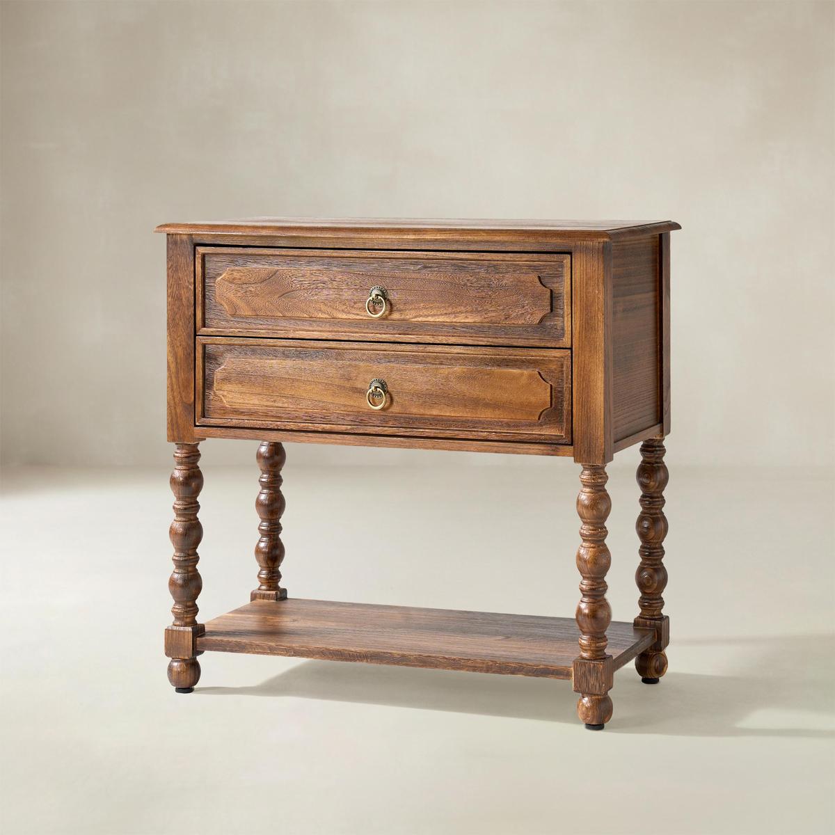 Multi-Functional Wooden End Table with USB - HULALA HOME