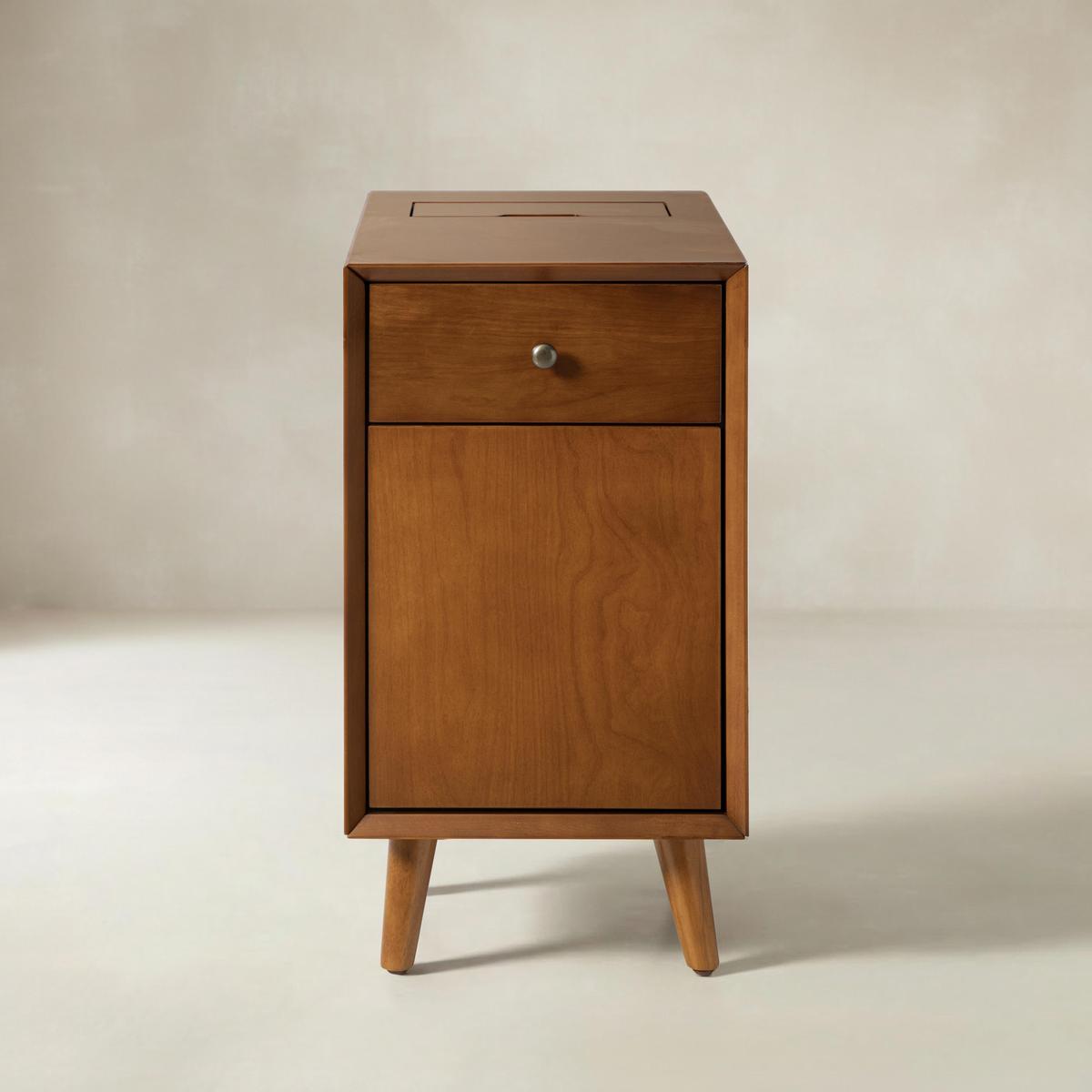 Vira End Table with Storage and Built-in Outlets(Optional Types)