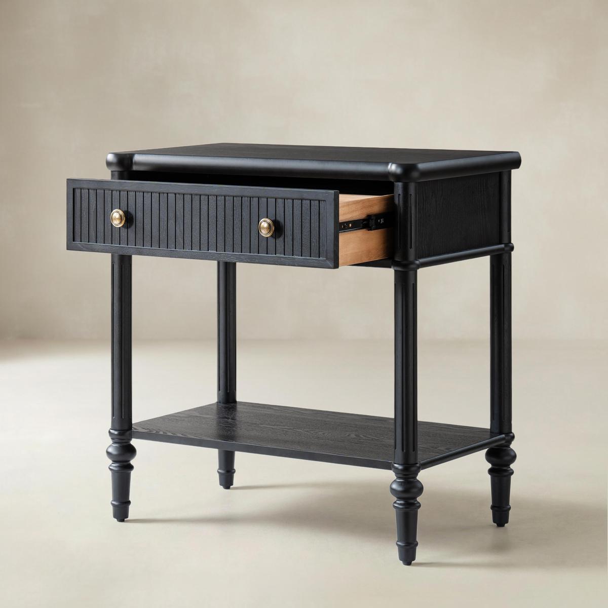 Derk Fluted Fronts Transitional End Table | Hulala Home
