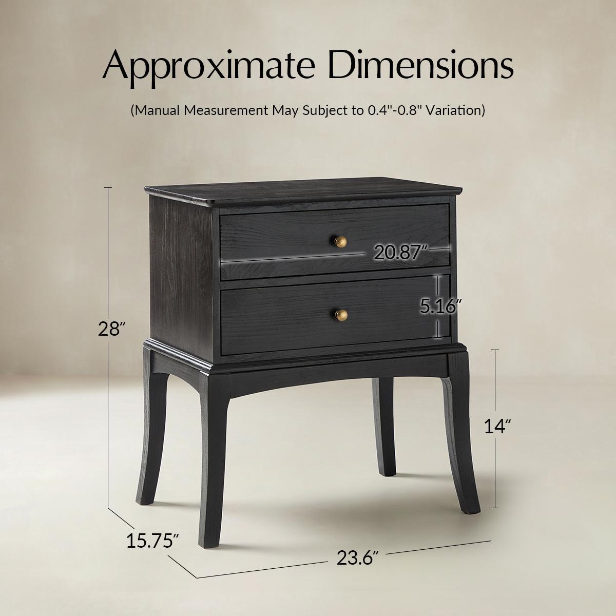 Dominique 28" Tall Solid Wood End Table with Hidden Outlet