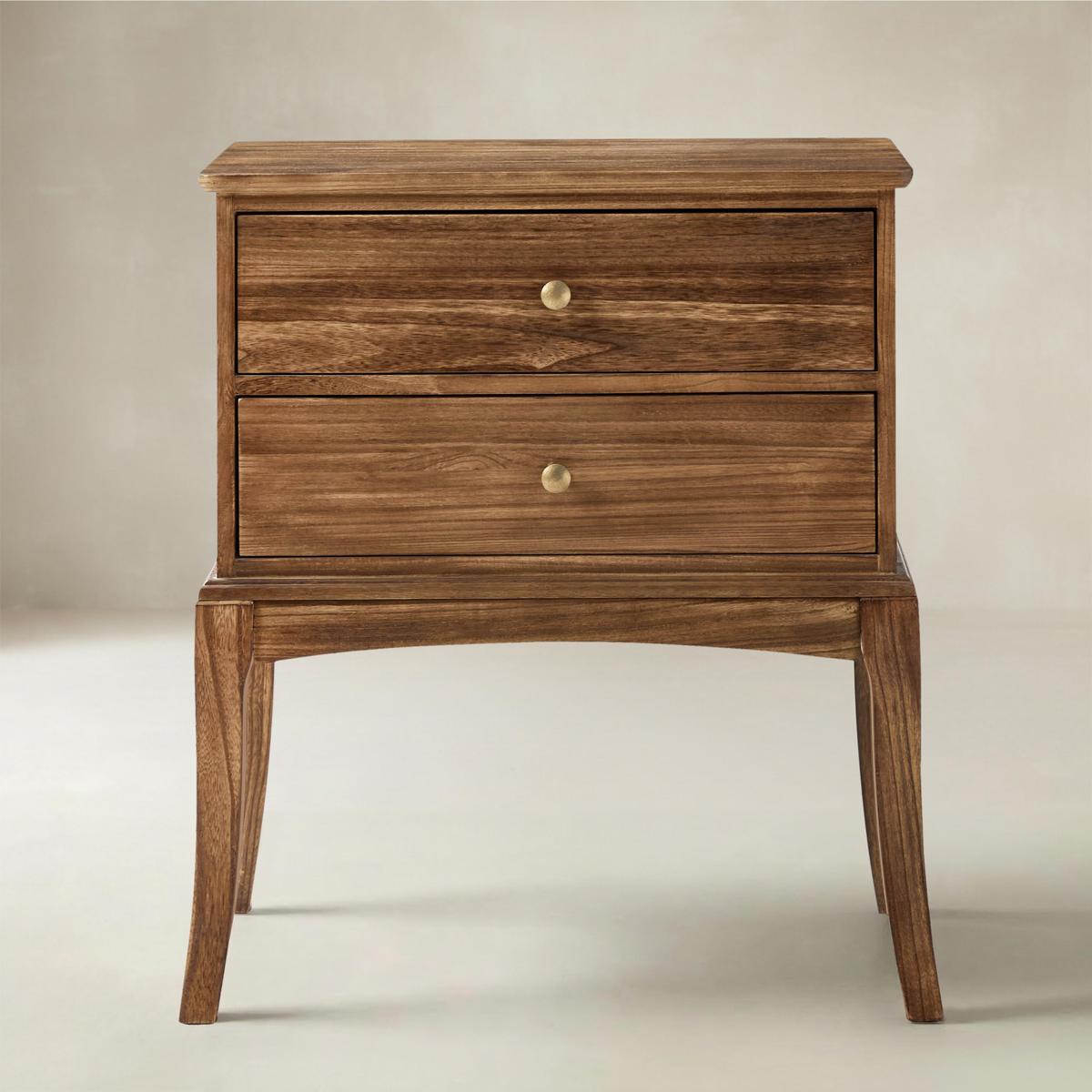 Dominique 28" Tall Solid Wood End Table with Hidden Outlet