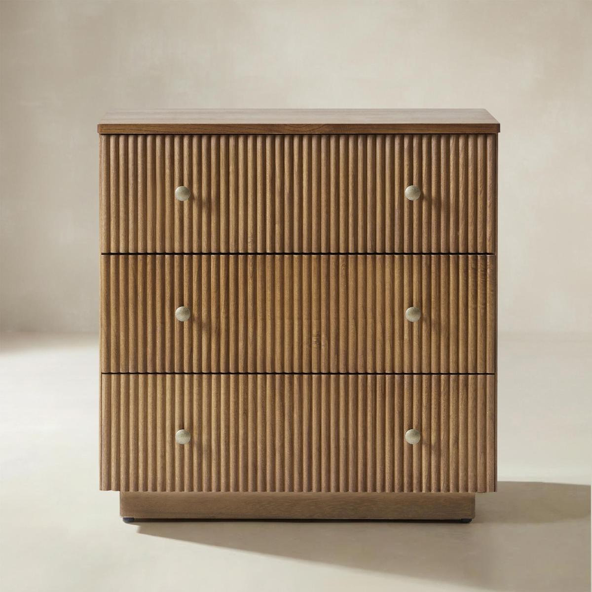Camille Solid Wood End Table with Drawers