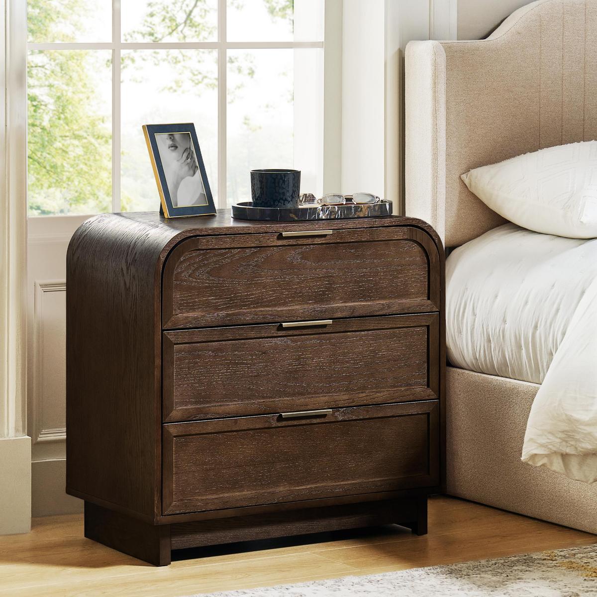 Albert Yanick 3-Drawer End Table- HUALA HOME