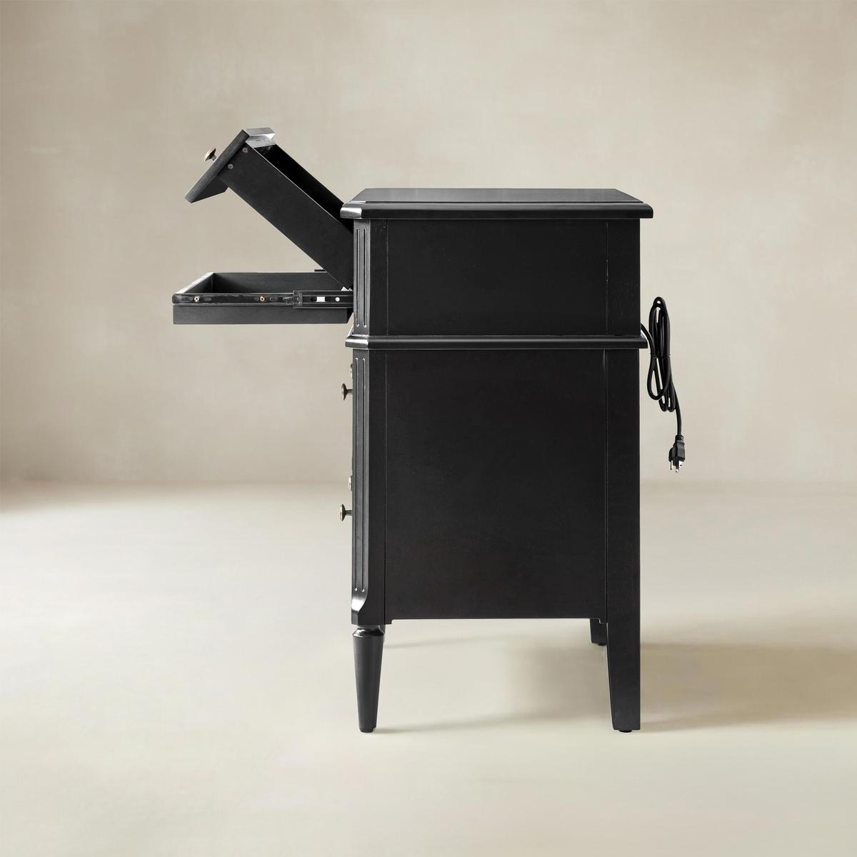 Griselda Transitional 3-Drawer End Table with Hidden Compartment