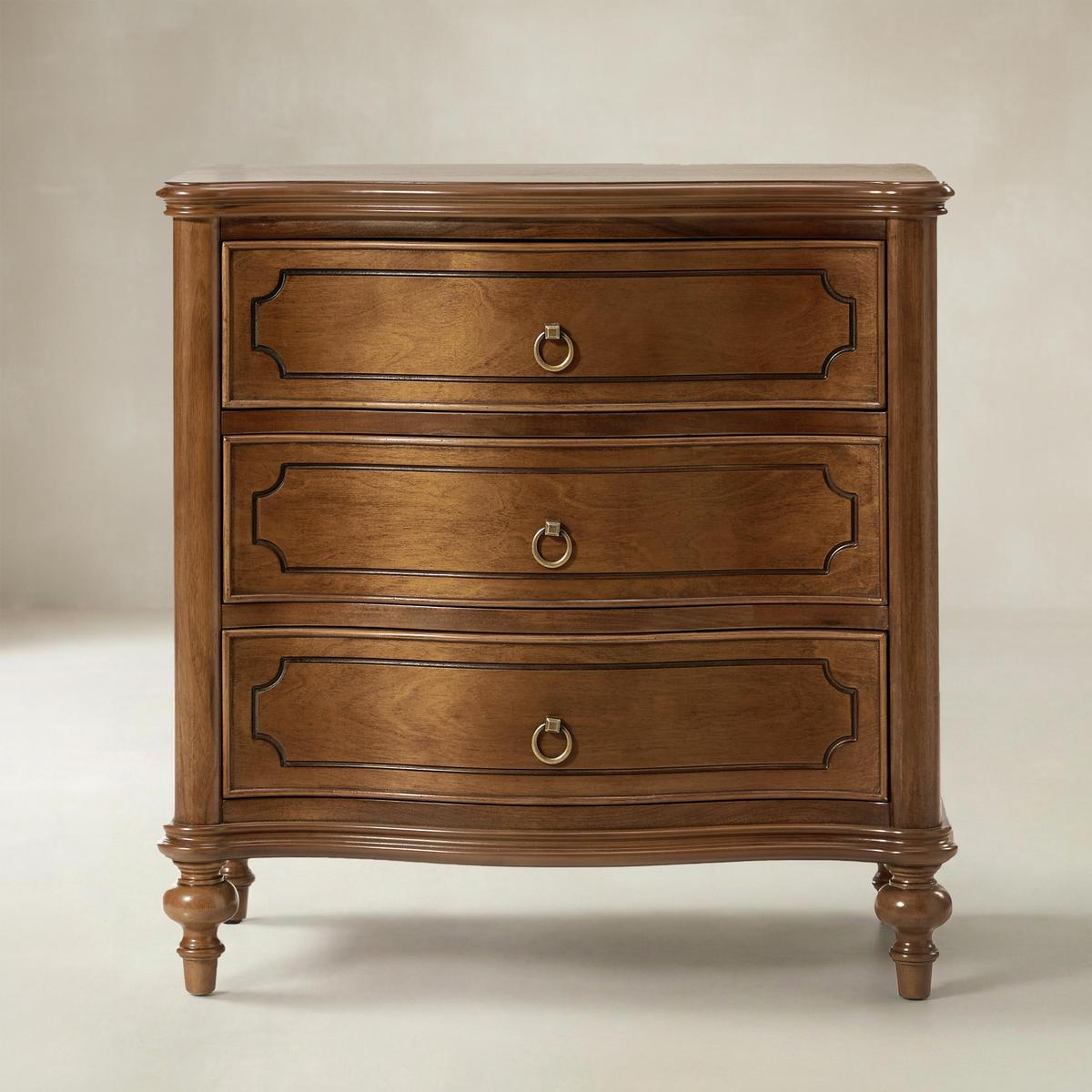 Bernhard 3-Drawer Traditional Style End Table Chest with Built-In Outlets(Optional Types)