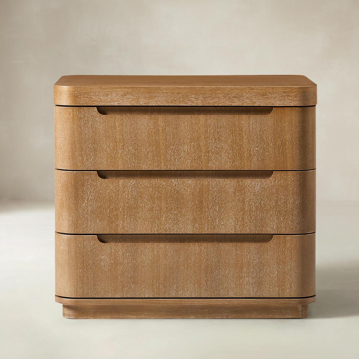 Ravona Large 3-Drawer Nightstand with Hidden Storage(Optional Types)