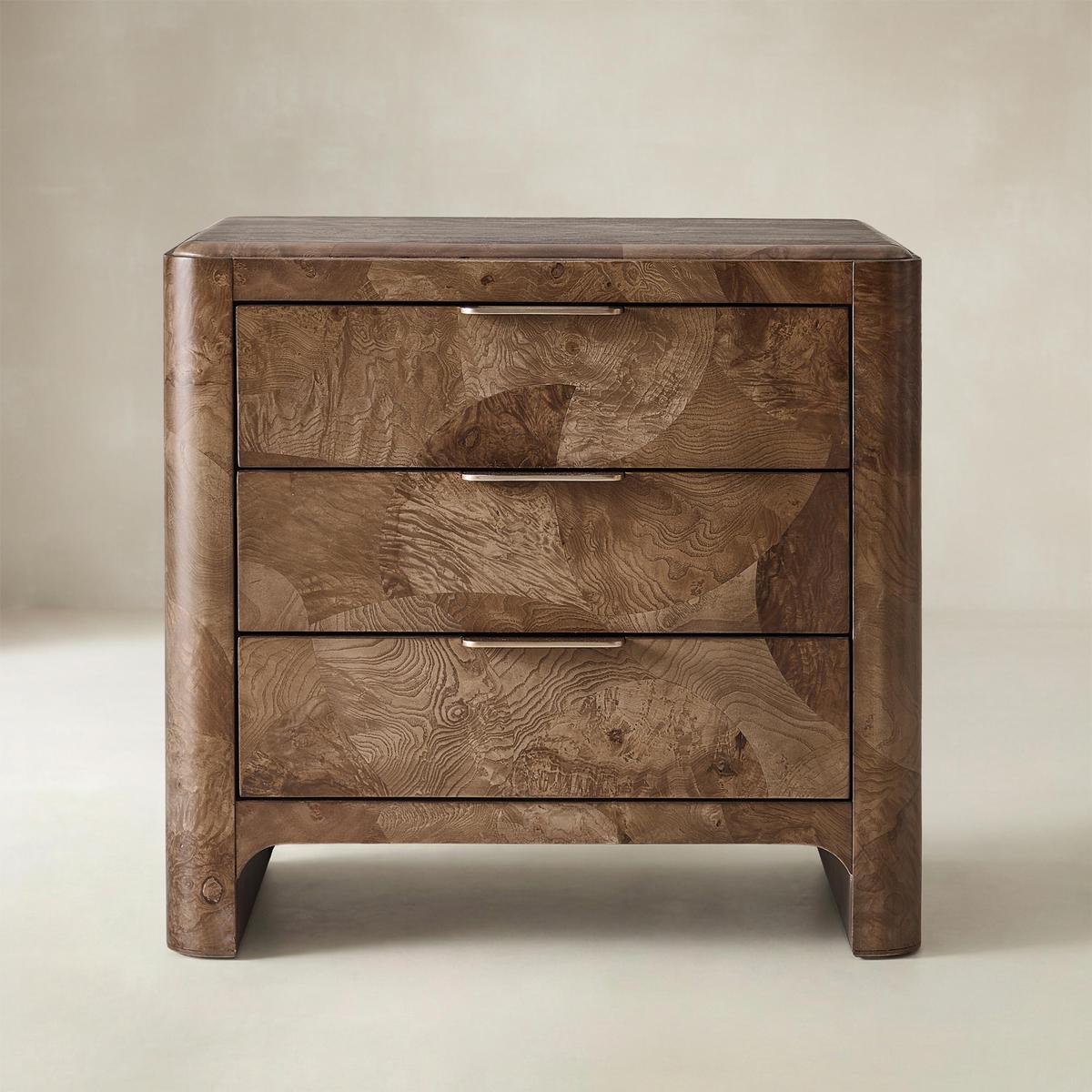 Virel Modern Marquetry Nightstand