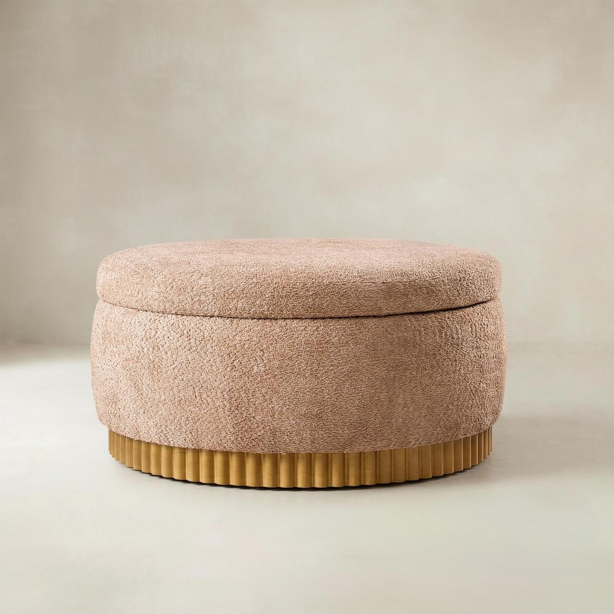 Eon Round Storage Ottoman with Reversible Tray