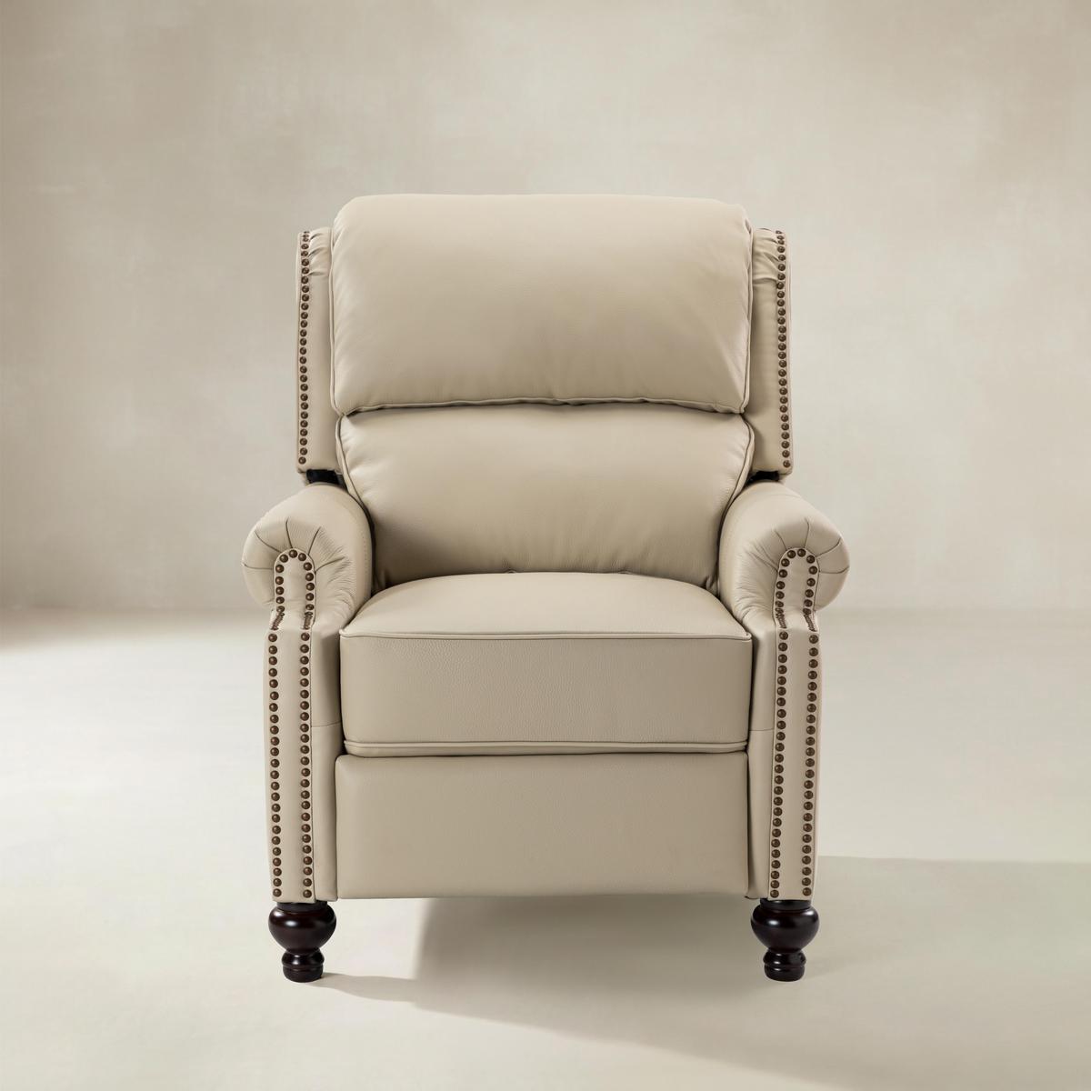 Consuela Mid-century Genuine Leather Recliner