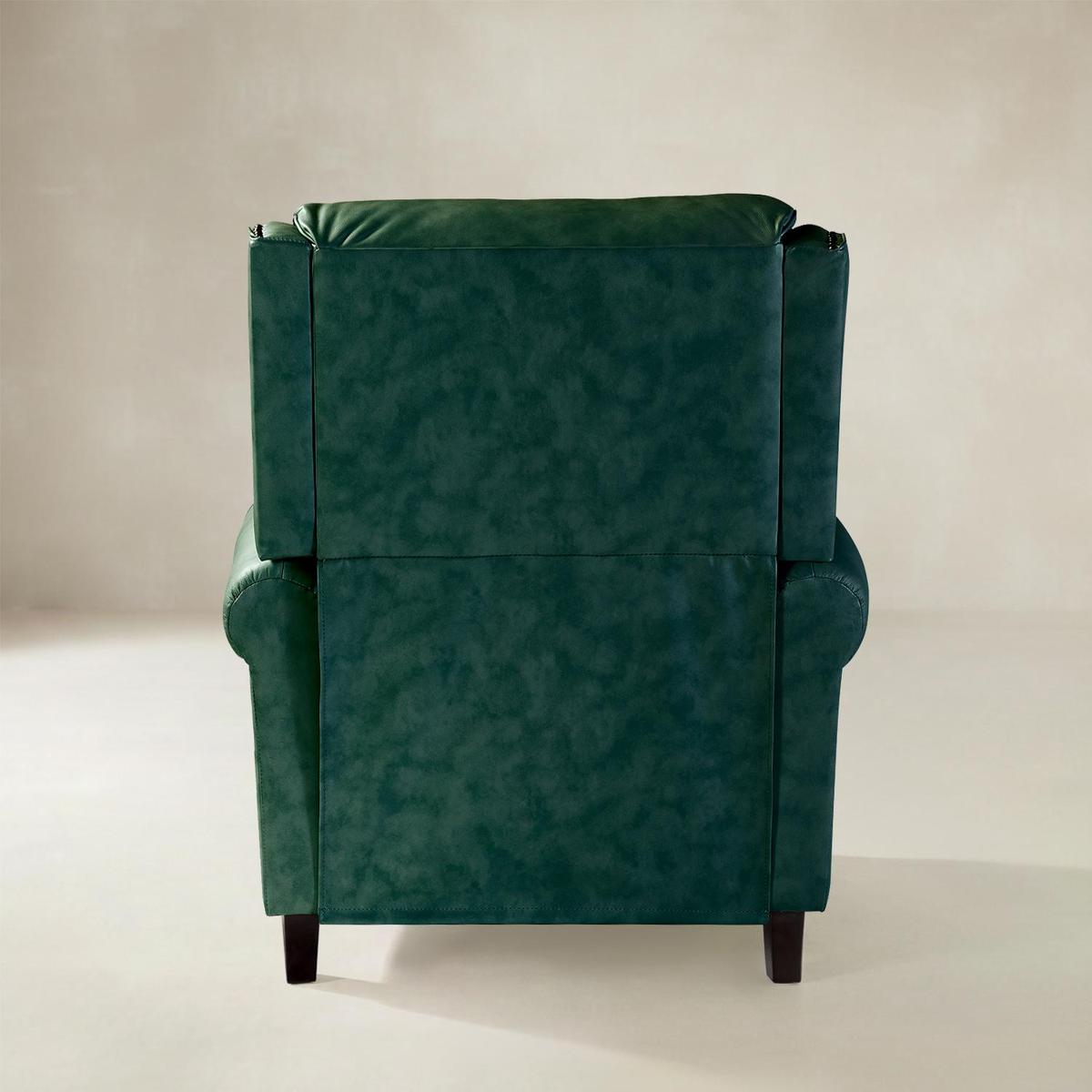 Consuela Mid-century Genuine Leather Recliner - HULALA HOME