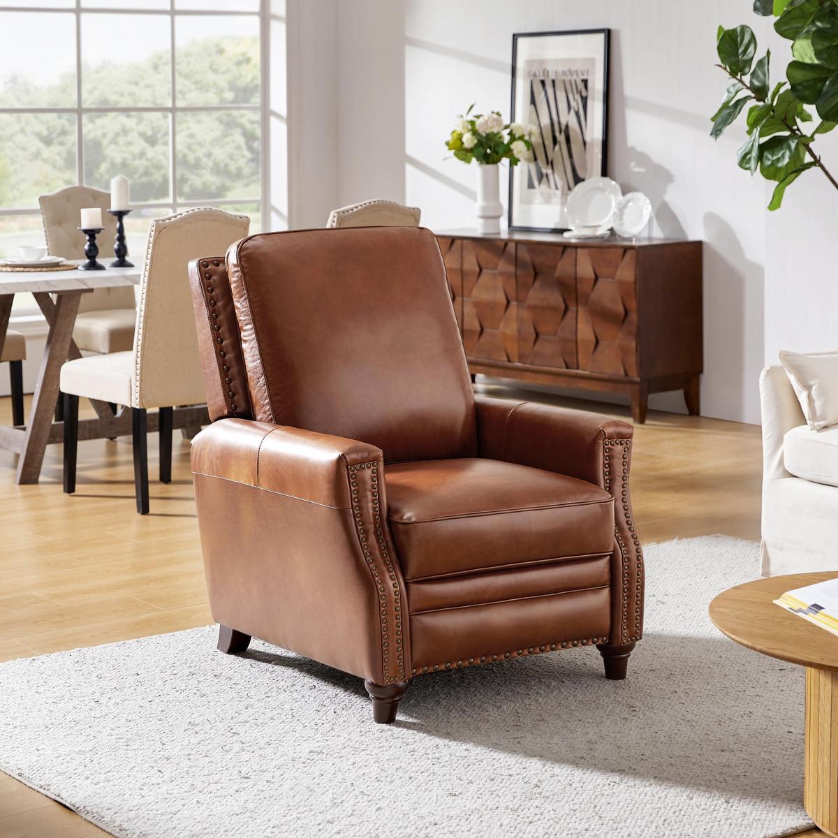 Annabelle Genuine Leather Recliner Chair - HULALA HOME