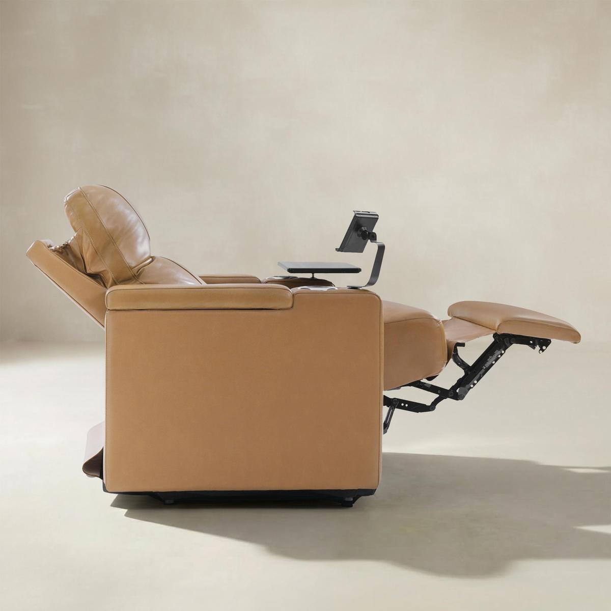 Iliana Electric Genuine Leather Recliner with Small Table and Phone Holder