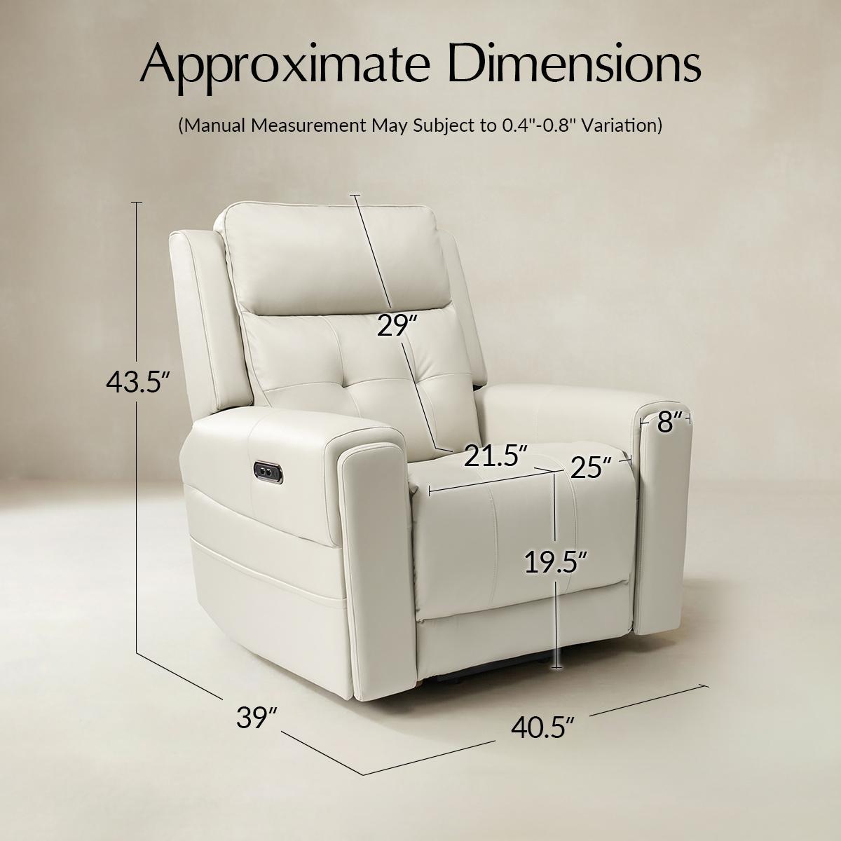 Horace Lift Support Deluxe Power Recliner - HULALA HOME