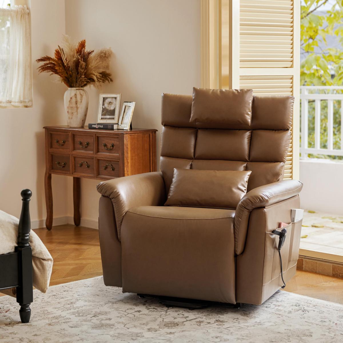 Lay Flat Lift Geri Chairs with Adjustable Head and Lumbar Lateral