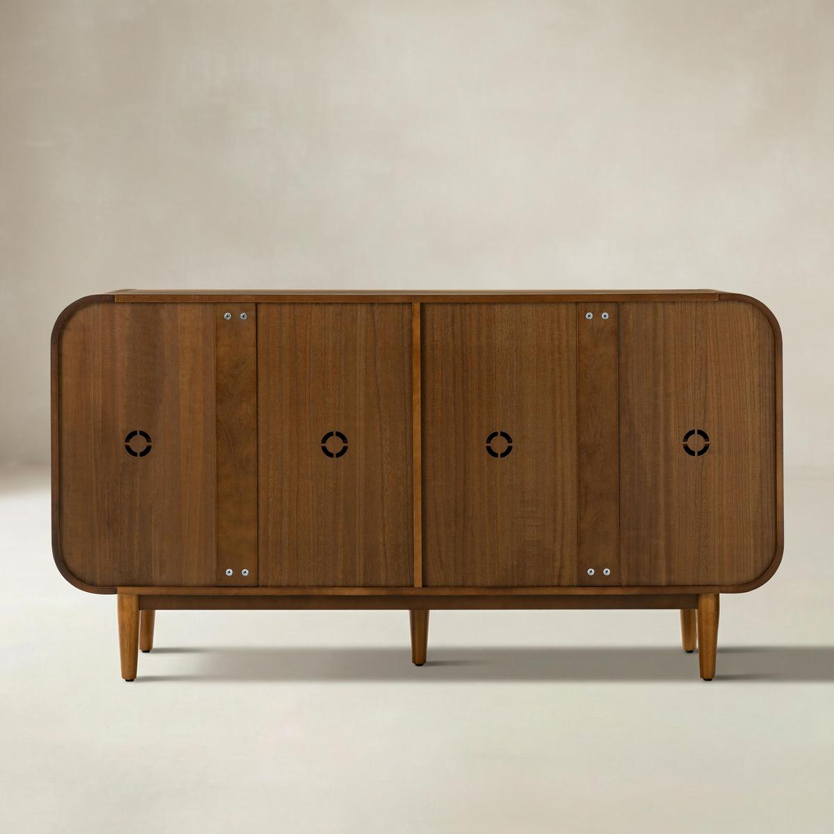 Admiral ペイズリー柄 セットアップ　オレンジ　美品　Mサイズ Alee 58 Inches Wide Mid-Century Modern 4-Door Sideboard | Hulala Home