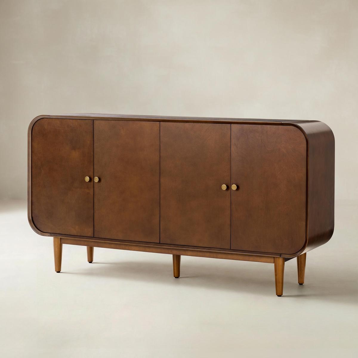 Alee 58 Inches Wide Mid-Century Modern 4-Door Sideboard | Hulala Home