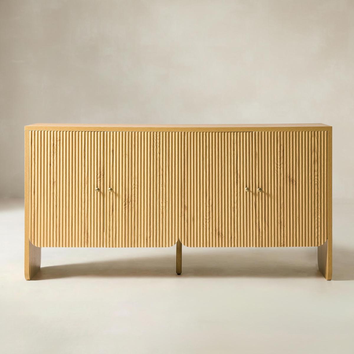 Paula Versatile Buffet Cabinet Sideboard with Adjustable Shelves, Cable Management