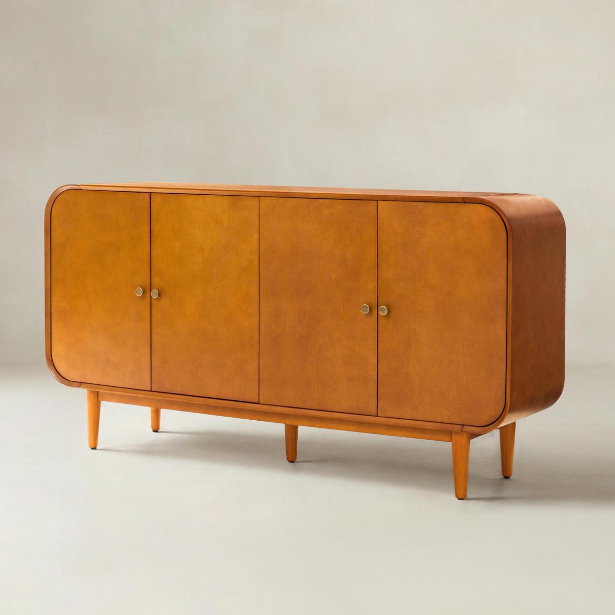 Alee 58 Inches Wide Mid-Century Modern 4-Door Sideboard | Hulala Home