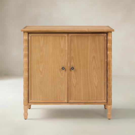 Deb 32" Wood Veneer Accent Cabinet with Adjustable Shelves, Modern Transitional Style