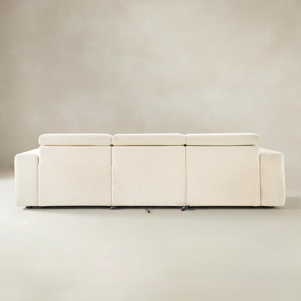 Modern Chenille Upholstered Reclining Sofa with Electric Recliners for Living Room