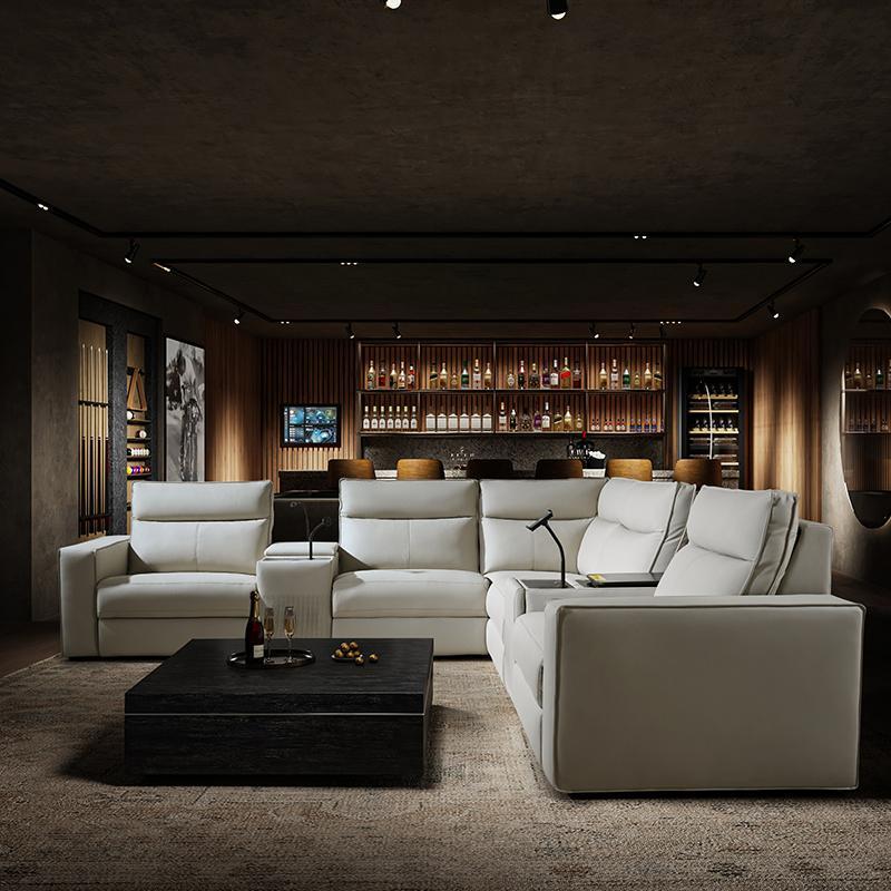 EliteNest Smart Reclining Theater Sofa with Speaker