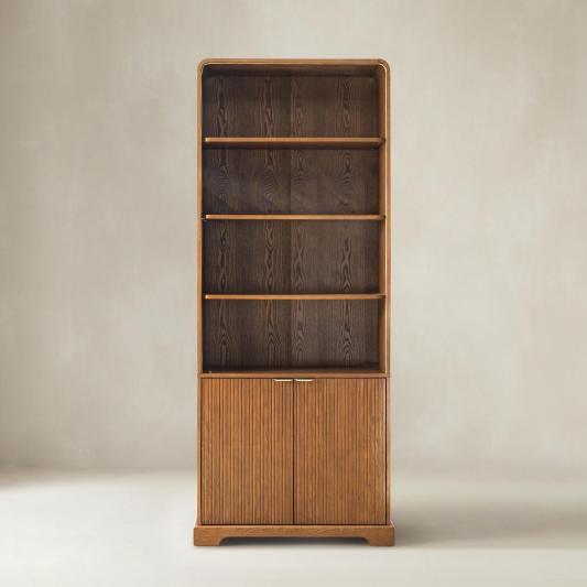 Silvia Modern Wood Veneer Bookcase