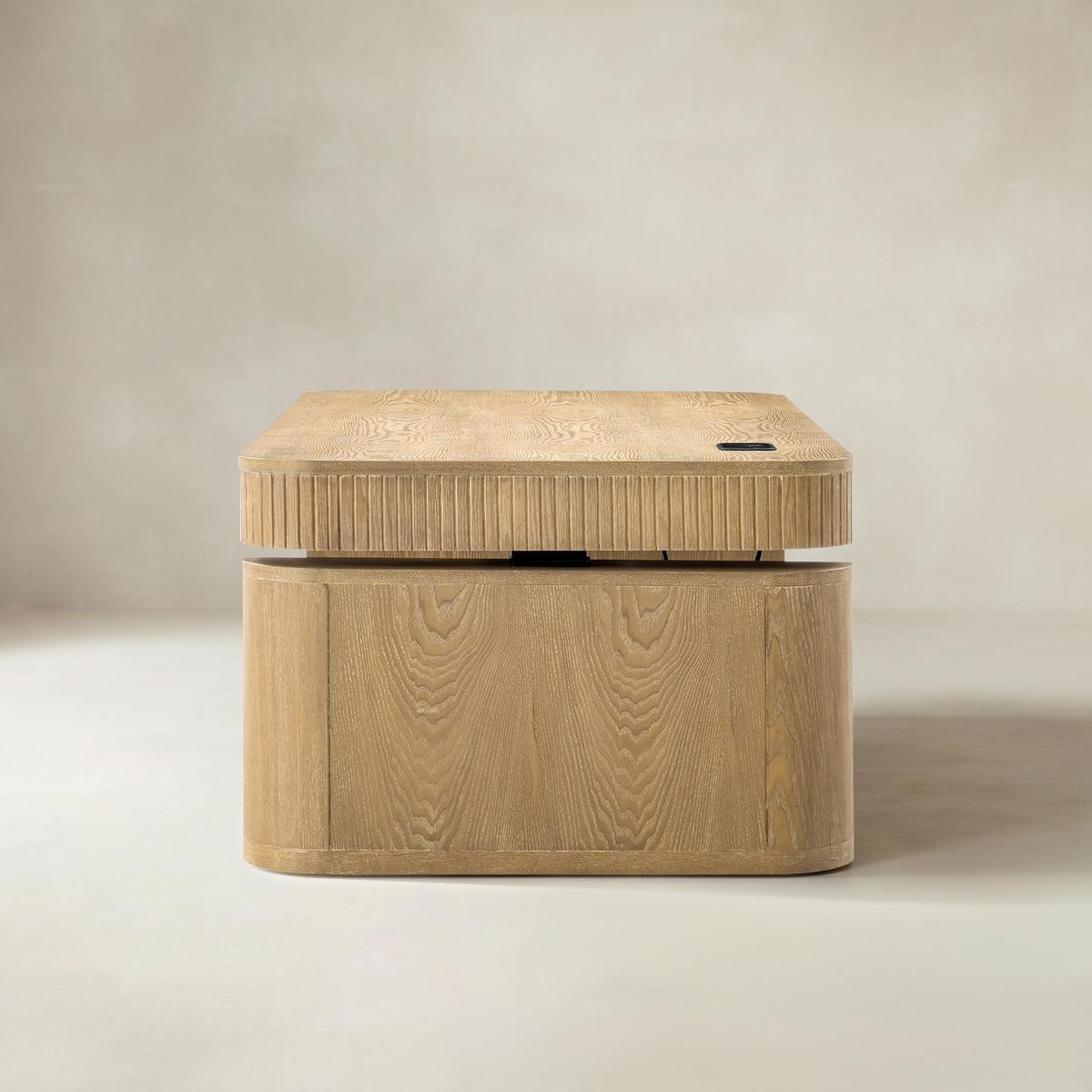 Matilde Electric Standing Coffee Table Desk with Storage