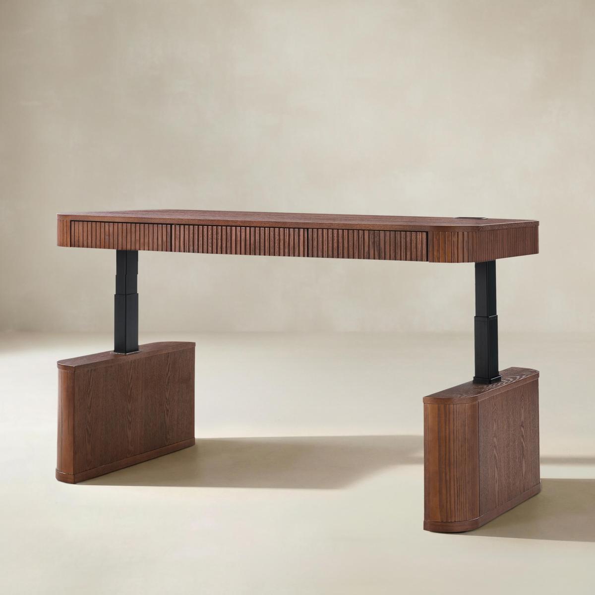 Matilde Electric Standing Coffee Table Desk with Storage