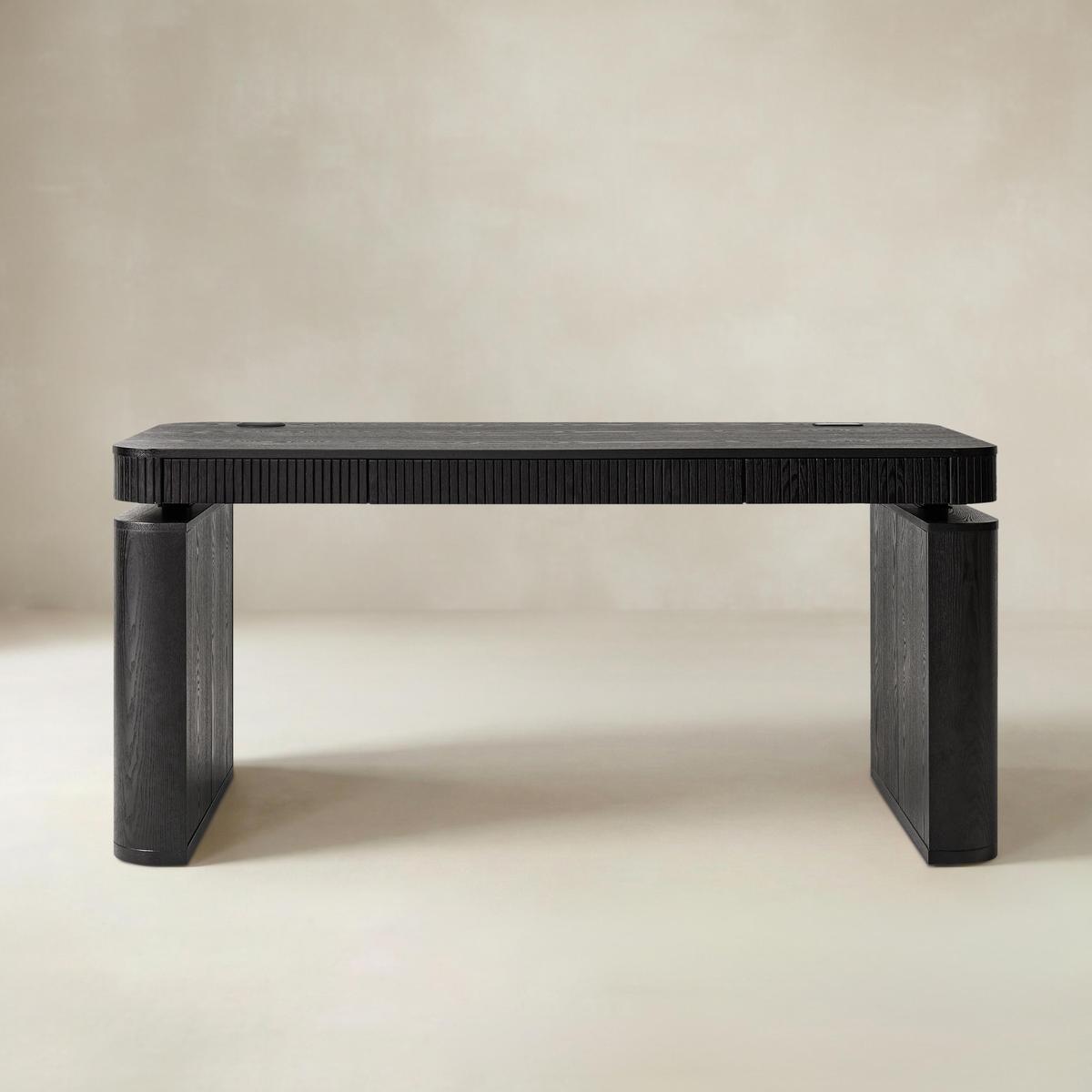Baggio Modern Fluted Electric Adjustable Standing Desk | Hulala Home