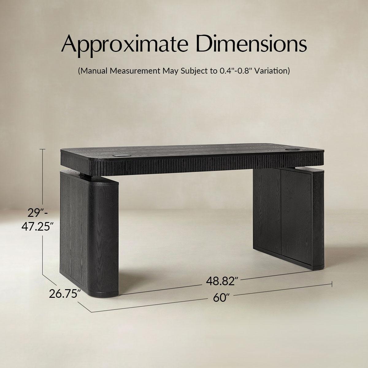Baggio Modern Fluted Electric Adjustable Standing Desk - HULALA HOME