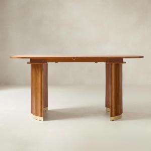 American Modern Fluted Extendable Multi-Functional Table