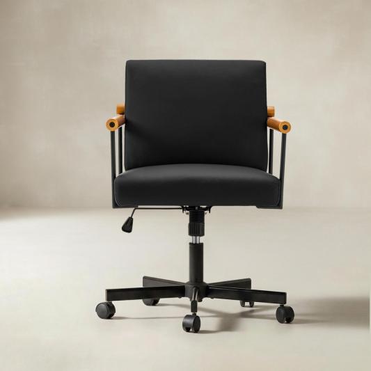 Aurora Solid Wood Armrests Office Chair