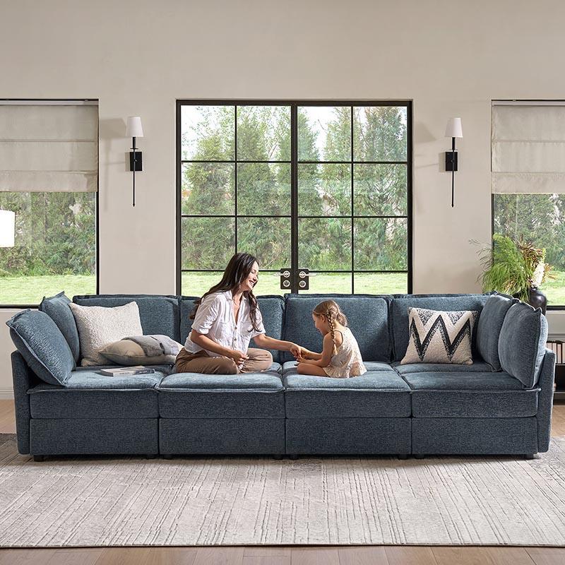 Victoria 8-Seater Soft Sectional Couch with Storage