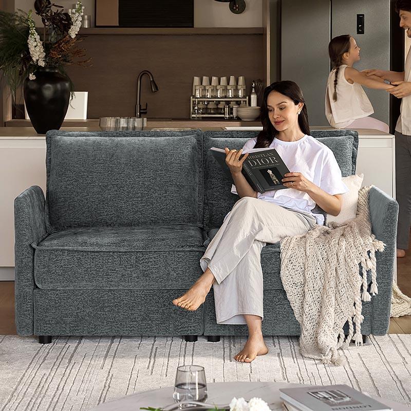 Harmetrix Oversized Soft Sectional Couch with Storage