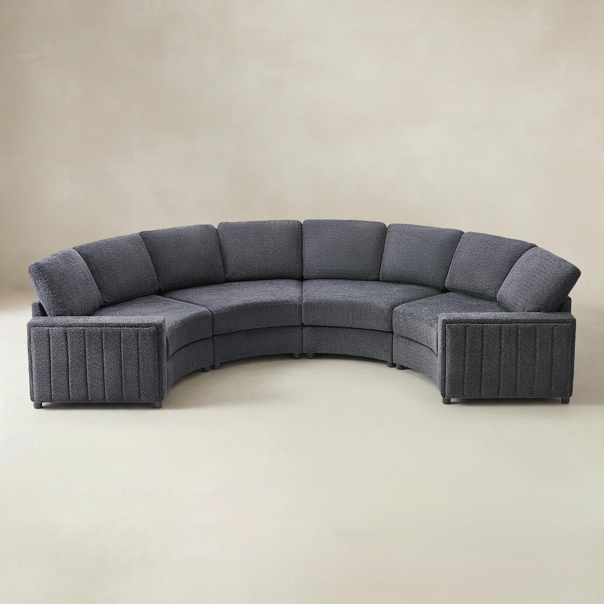 Aeris Modern Curved Sectional Sofa Set