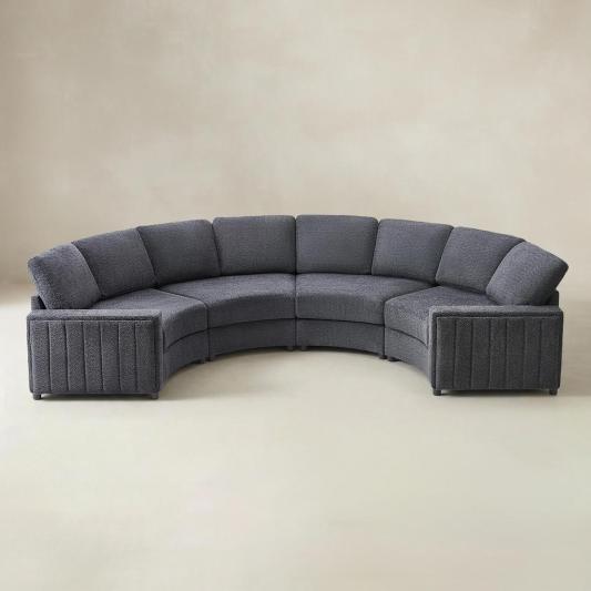 Aeris Modern Curved Sectional Sofa Set