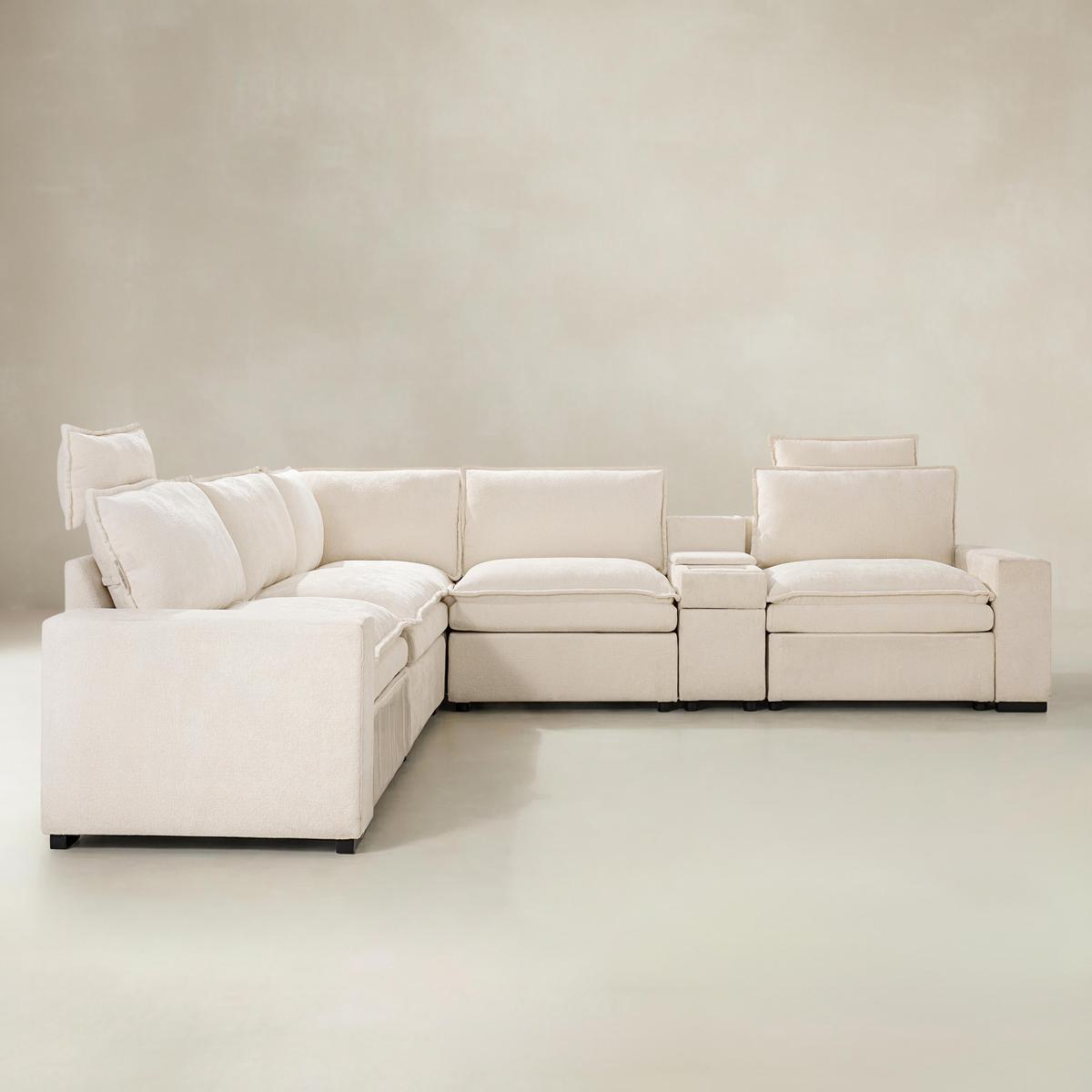 Modern Modular Power Reclining & Standing Coffee Table Living Room Set