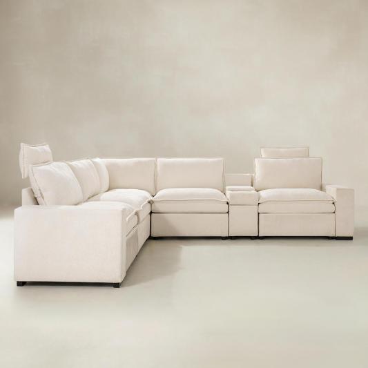 Modern Modular Power Reclining &amp; Standing Coffee Table Living Room Set
